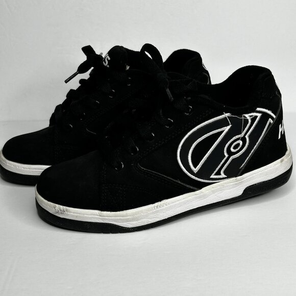 Heelys Propel 2.0 Shoes Youth Size 4 Black White Single Wheel Roller 770362 - Picture 1 of 10